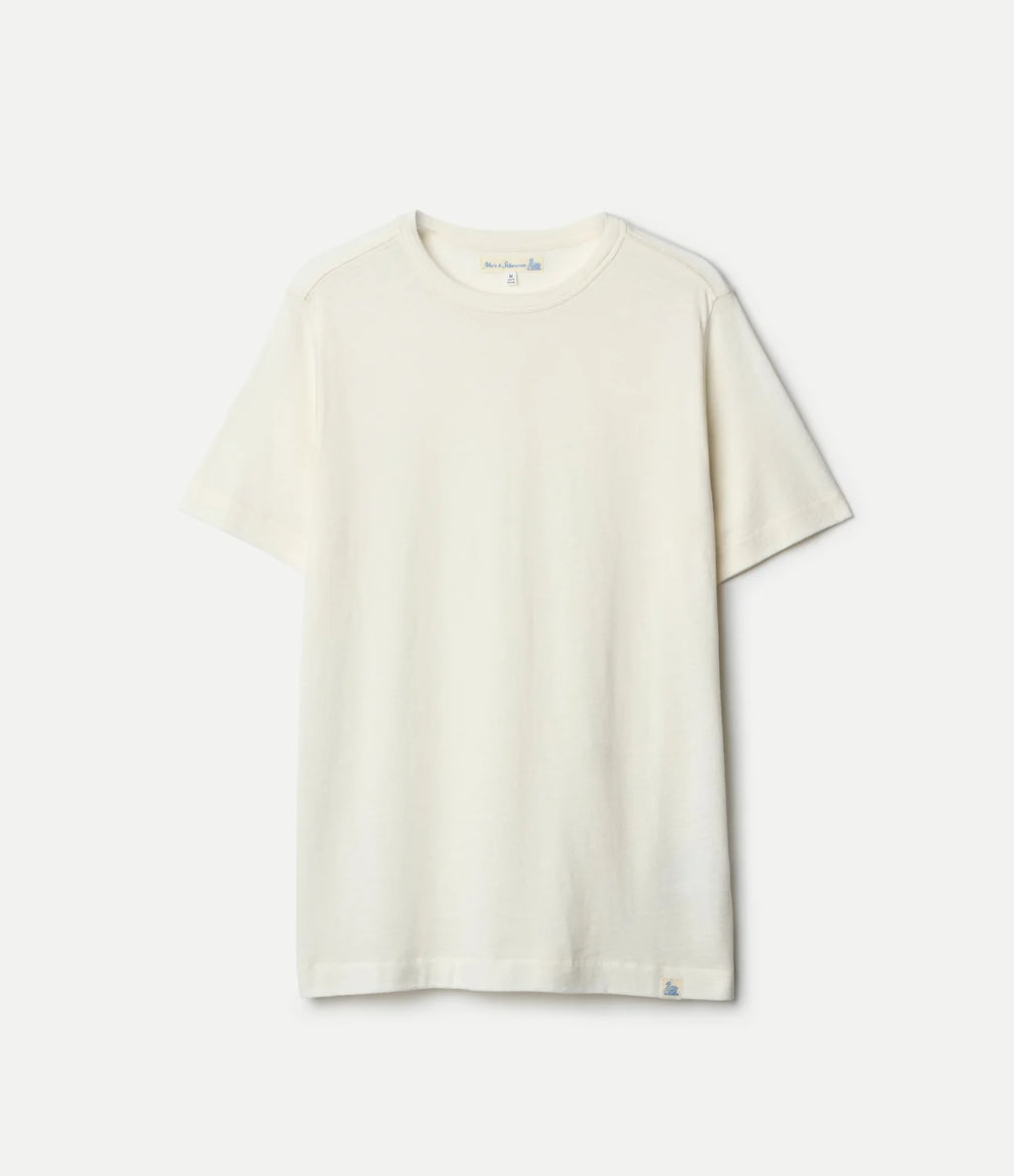 Premium Cotton-Cashmere T-Shirt - Natural
