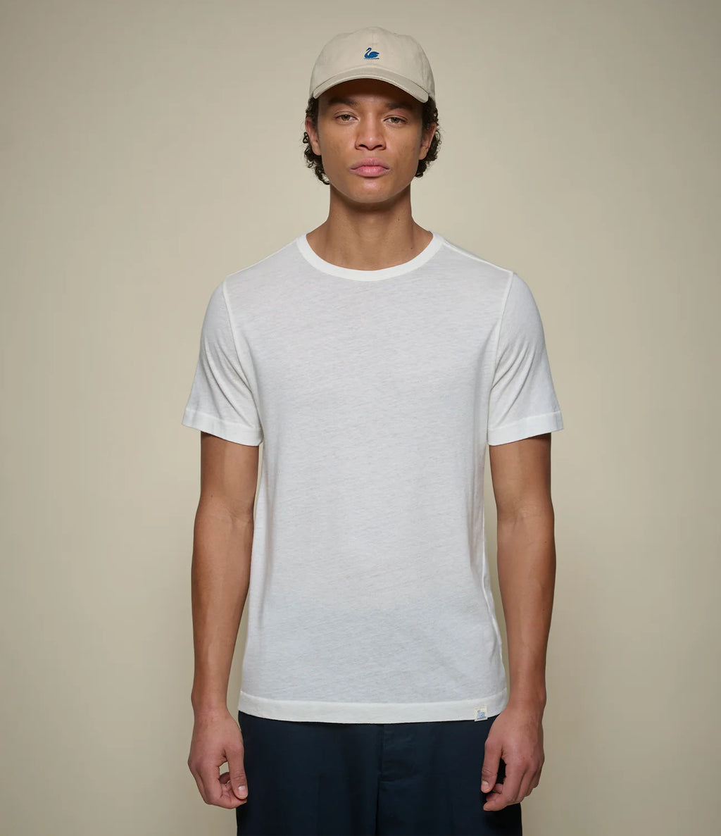 Premium Cotton-Cashmere T-Shirt - Natural