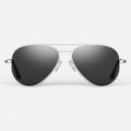 Randolph USA Concord accessory with matte chrome finish and American Gray polarized lenses, showcasing stylish, high-quality eyewear.