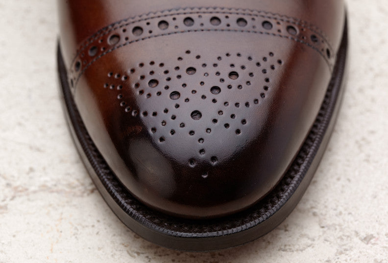 Cadogan Semi-Brogue Oxford 202 - Dark Oak Antique Calf