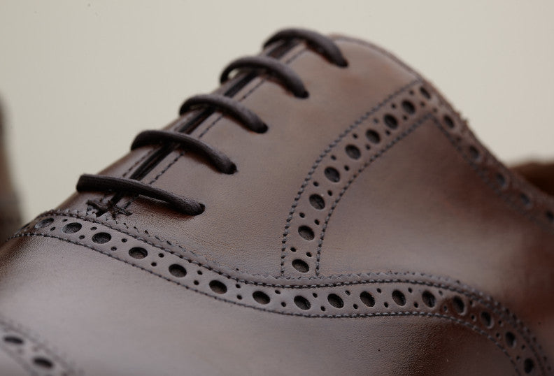 Cadogan Semi-Brogue Oxford 202 - Dark Oak Antique Calf