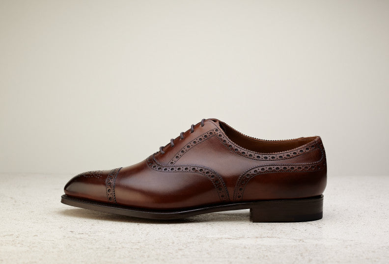 Cadogan Semi-Brogue Oxford 202 - Dark Oak Antique Calf