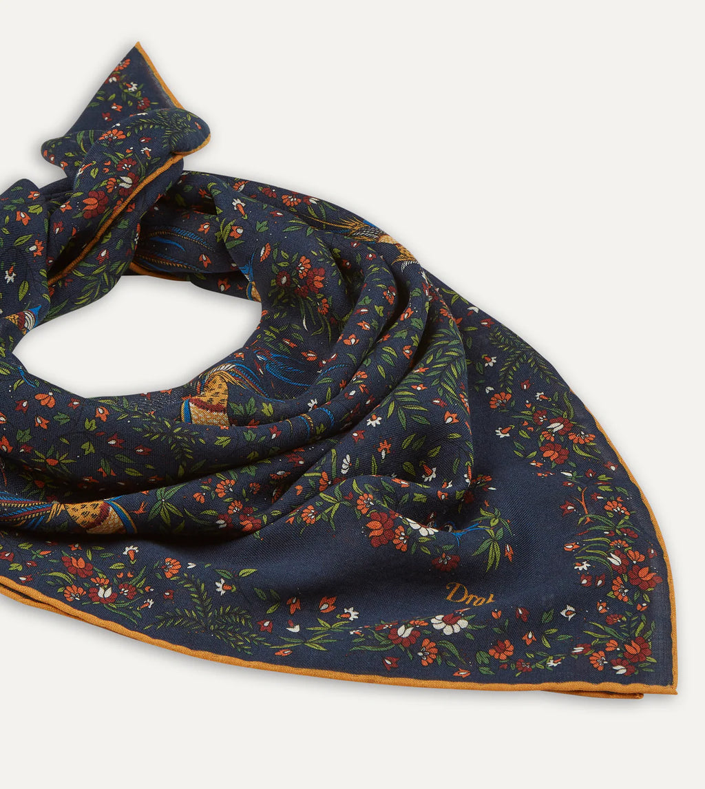 Birds of Paradise Wool Scarf