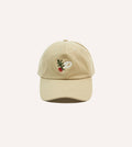 D Flower Baseball Cap - Khaki