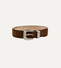 Drake's Suede Western Belt - Tobacco