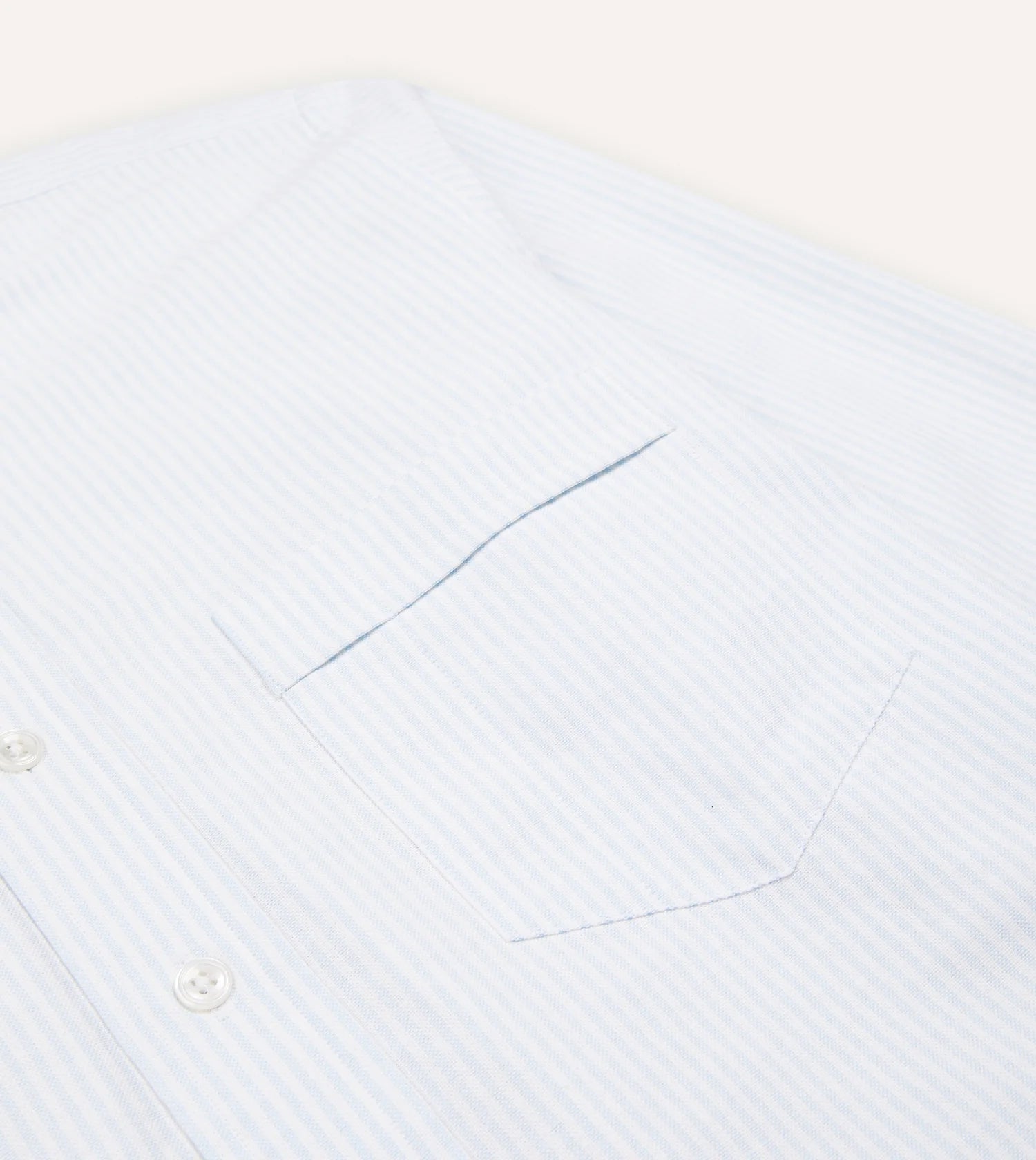 Button Down Oxford Shirt - Sky Blue Ticking Stripe