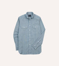 Striped Denim Work Shirt - Blue
