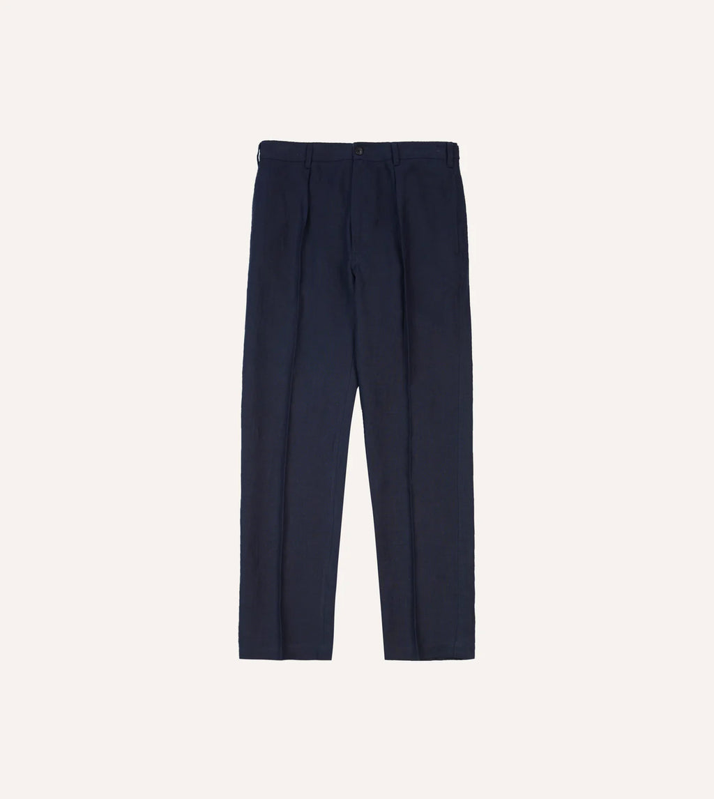Antique Linen Games Trouser - Navy