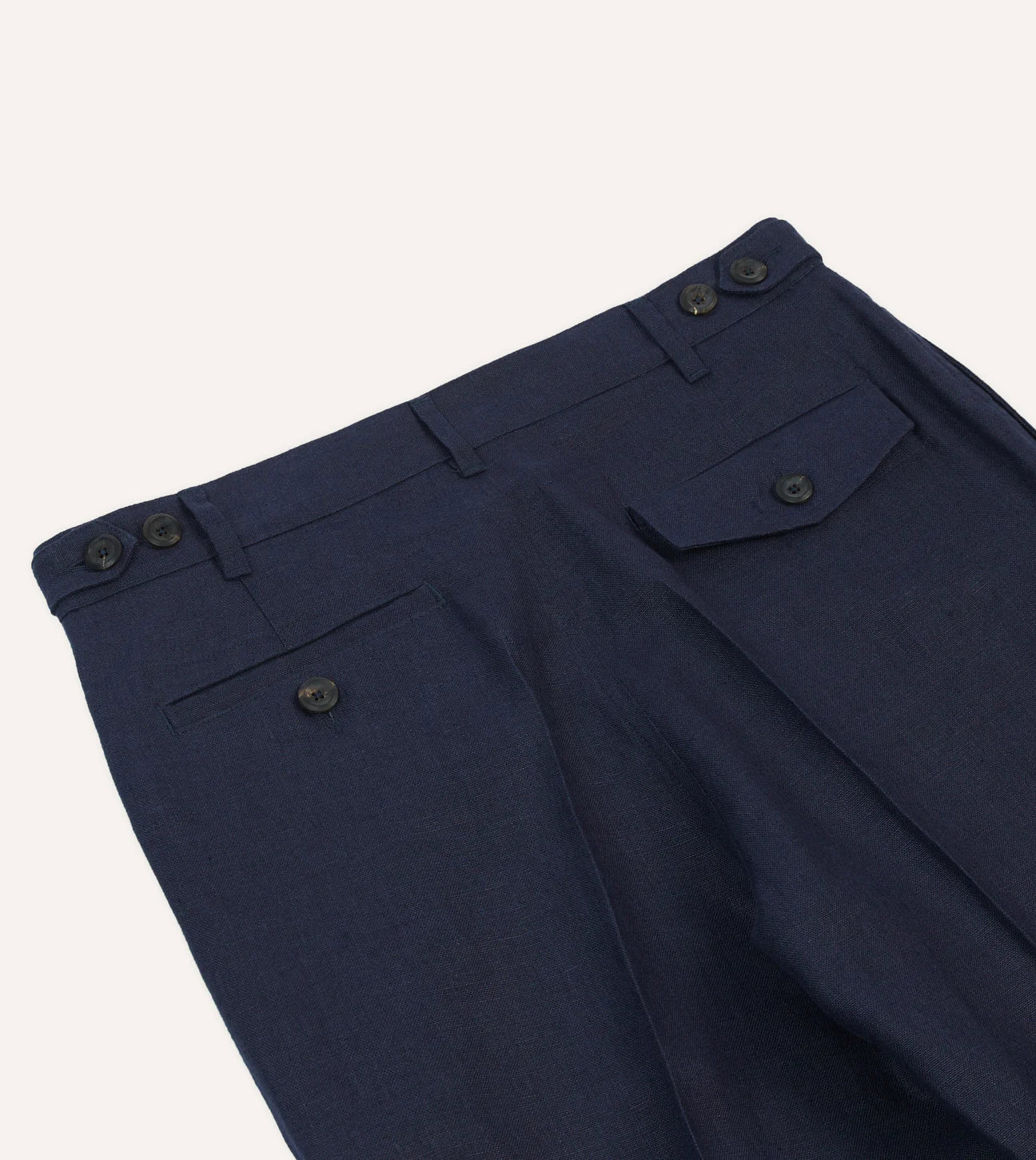 Antique Linen Games Trouser - Navy