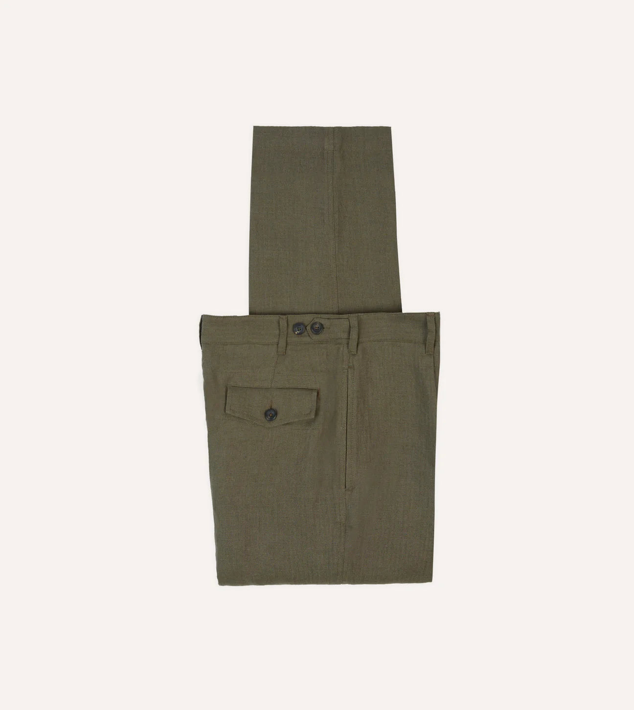 Antique Linen Games Trouser - Olive