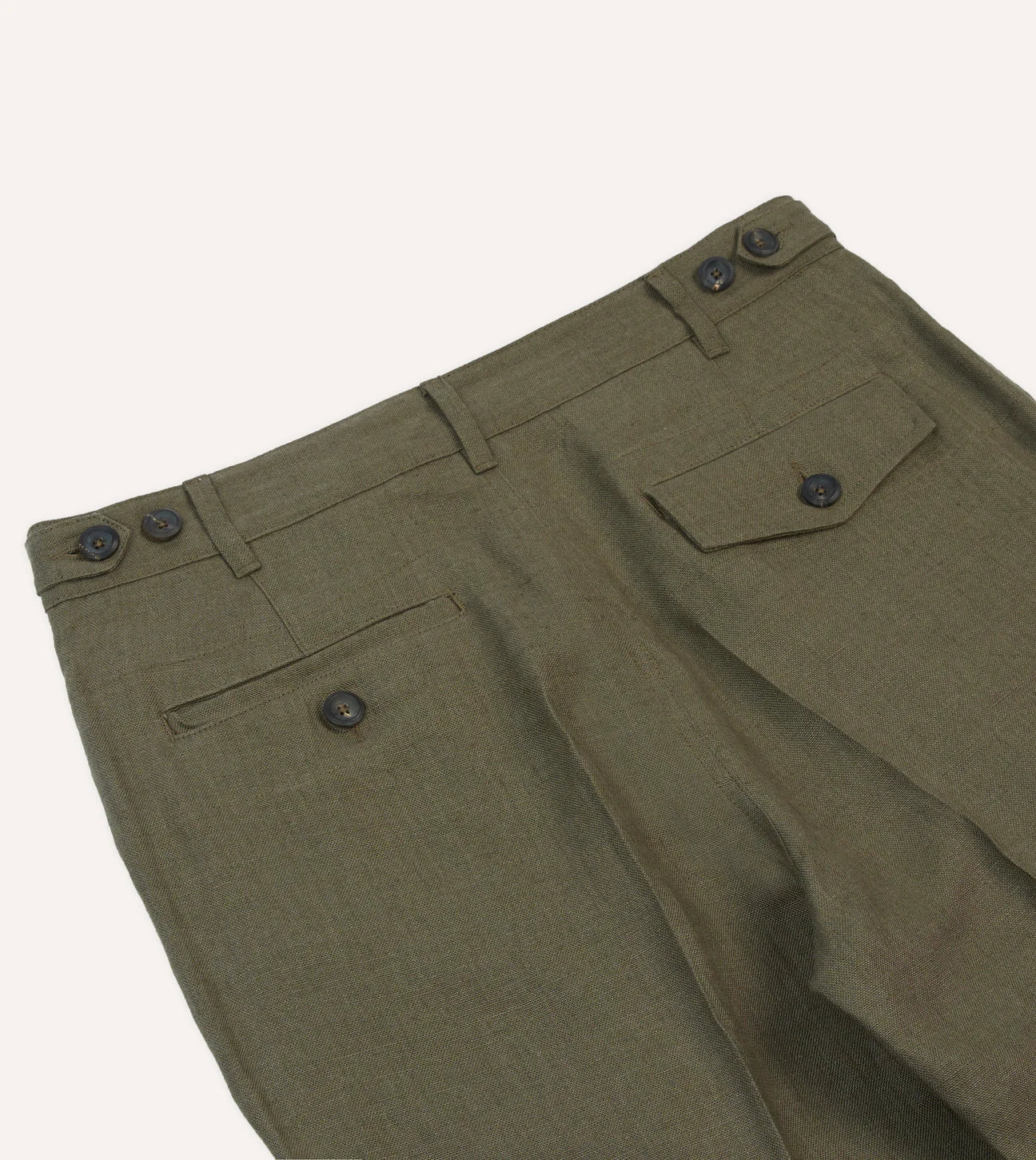 Antique Linen Games Trouser - Olive
