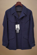 ROBERT P Jacket - Blue Wool/Linen/Mohair Ripple