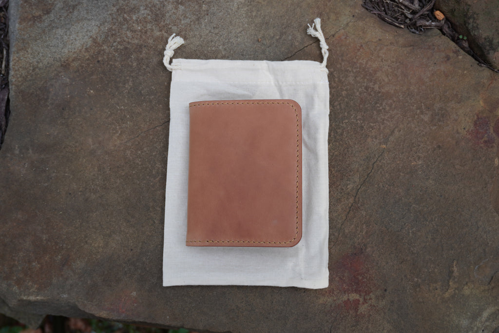 Minimalist Bi-fold Wallet - Natural Unglazed Horween Shell Cordovan