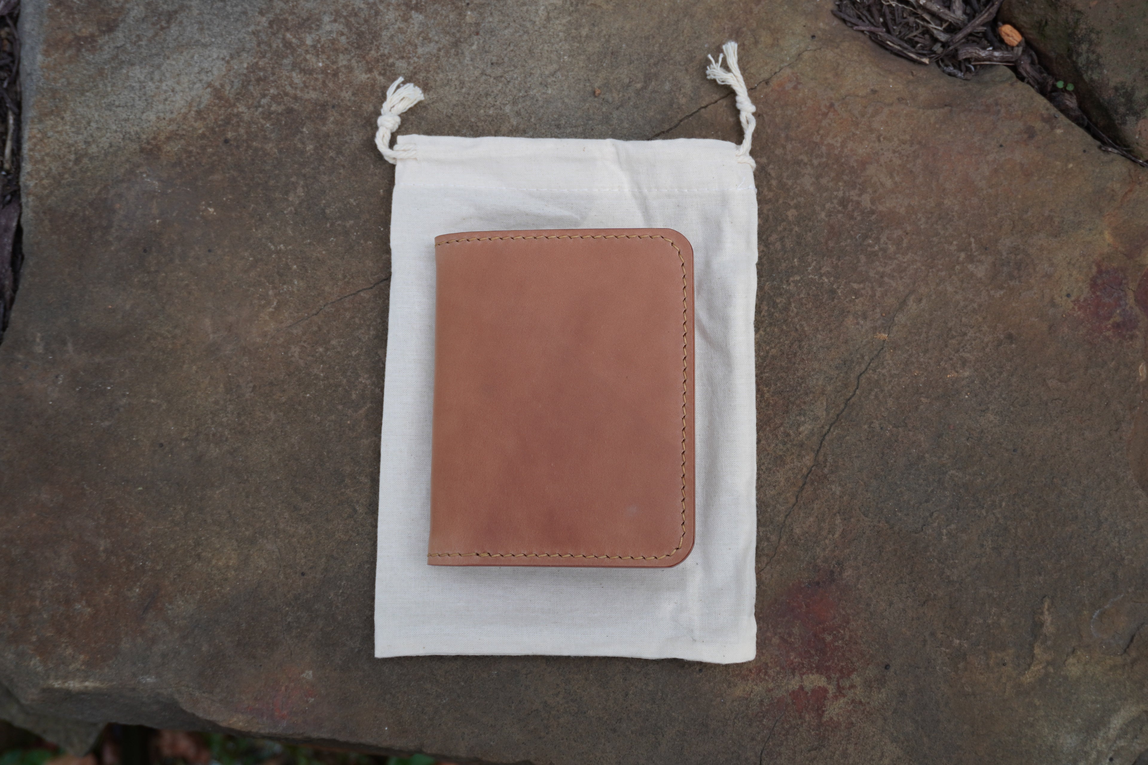Minimalist Bi-fold Wallet - Natural Unglazed Horween Shell Cordovan