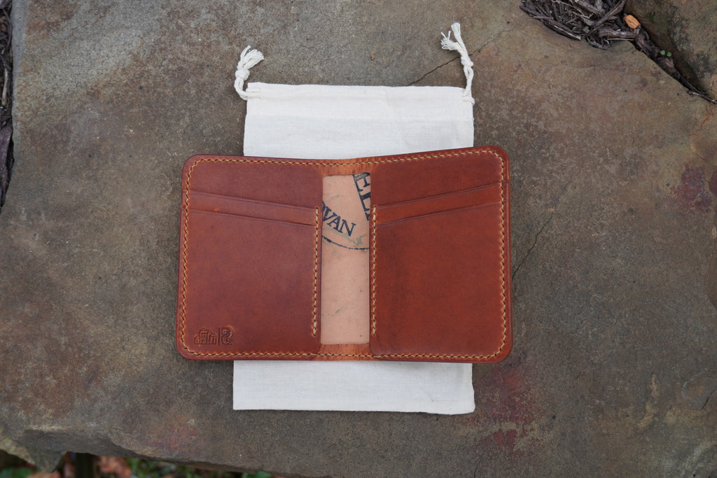 Minimalist Bi-fold Wallet - Natural Unglazed Horween Shell Cordovan