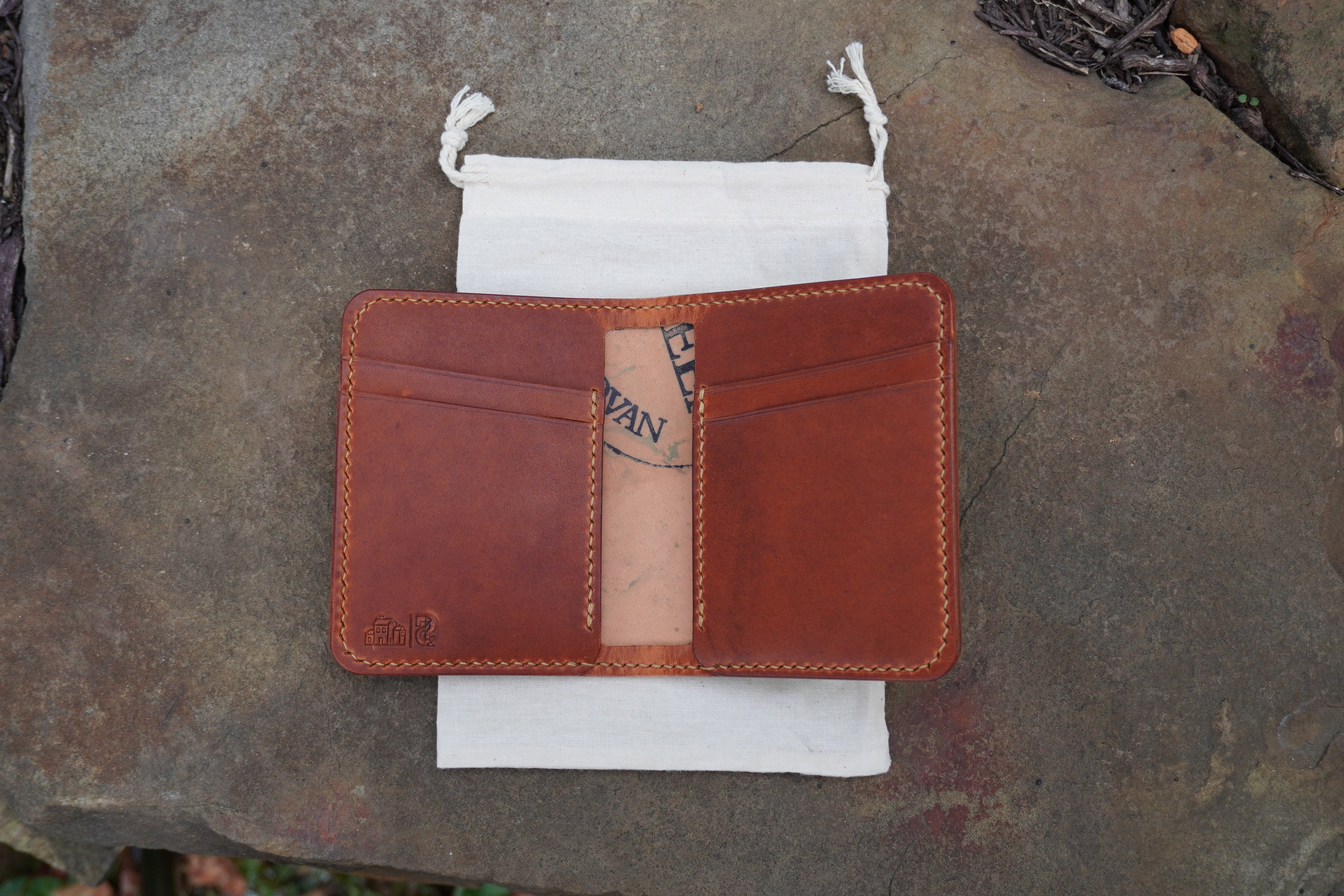 Minimalist Bi-fold Wallet - Natural Unglazed Horween Shell Cordovan