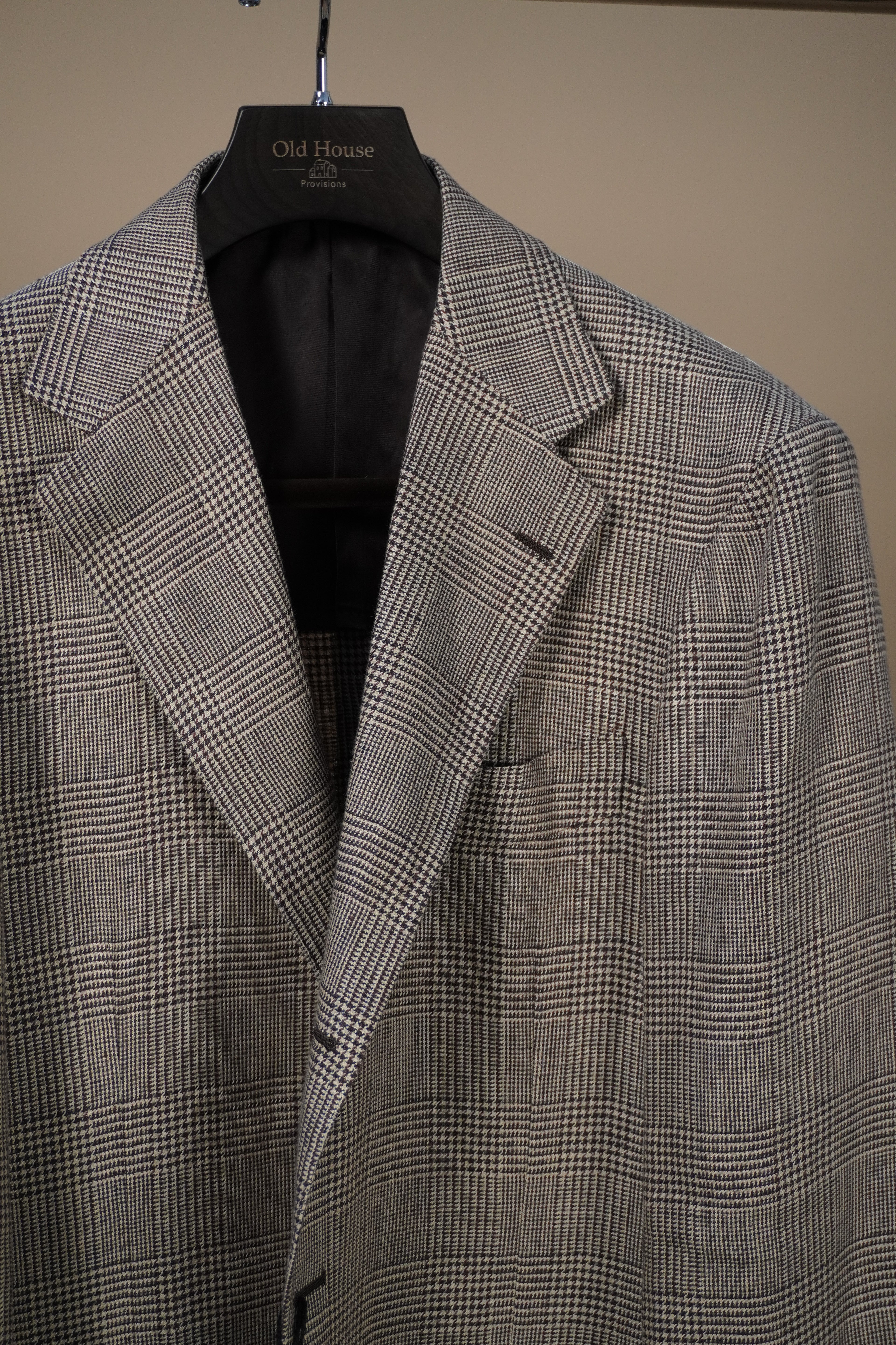 Linen Glencheck Sport Coat - Brown