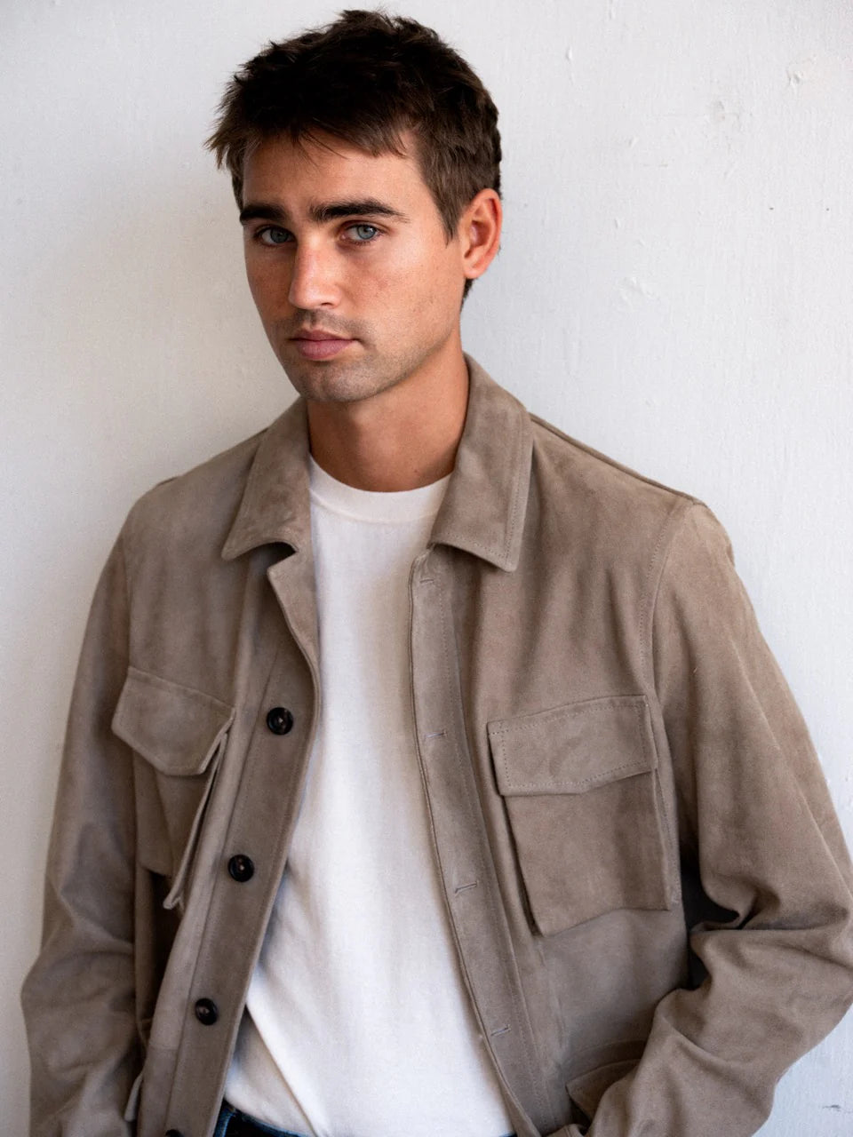 Safari Jacket - Tan Suede