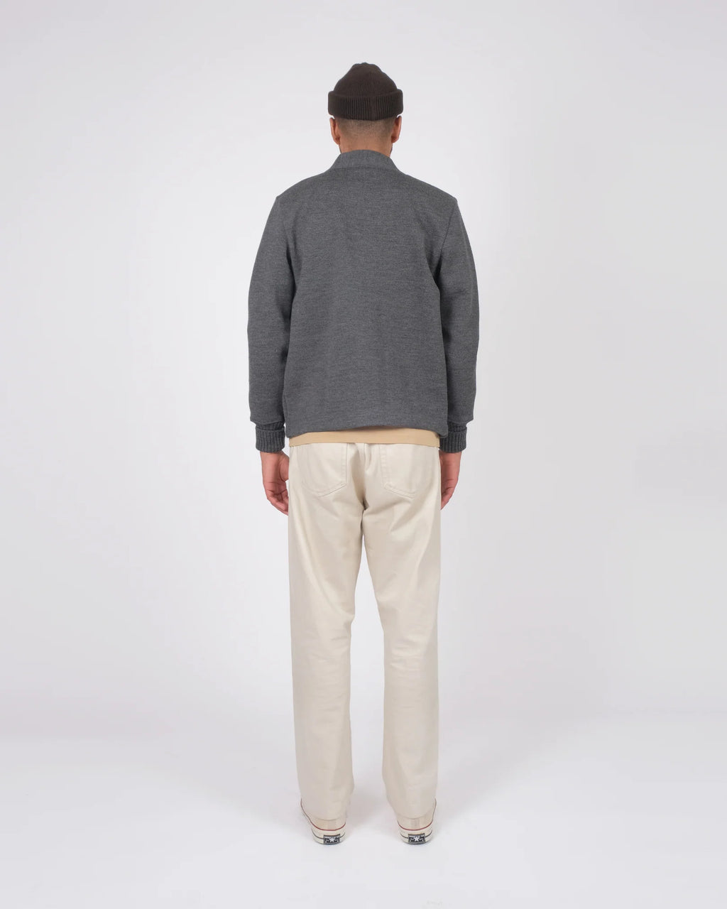 Classic Wool Cardigan - Charcoal