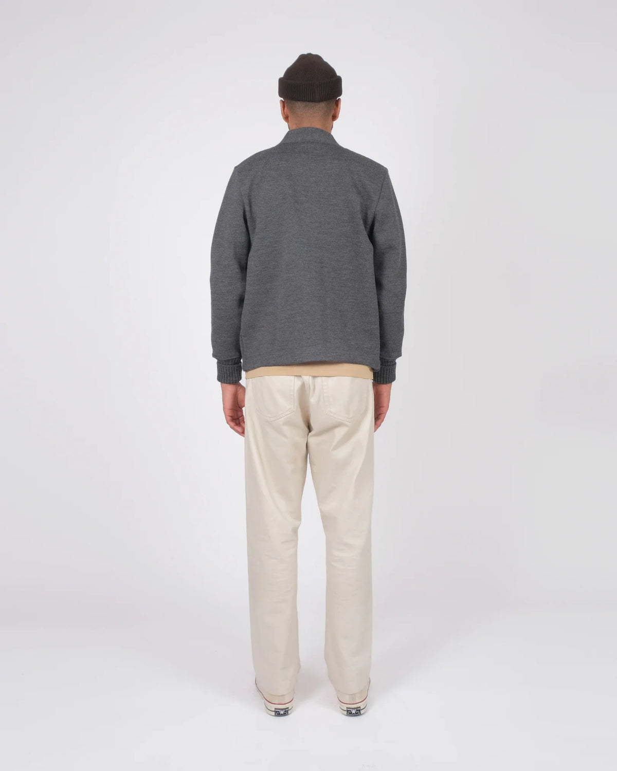 Classic Wool Cardigan - Charcoal
