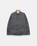 Melton Wool Crissman Overshirt - Granite