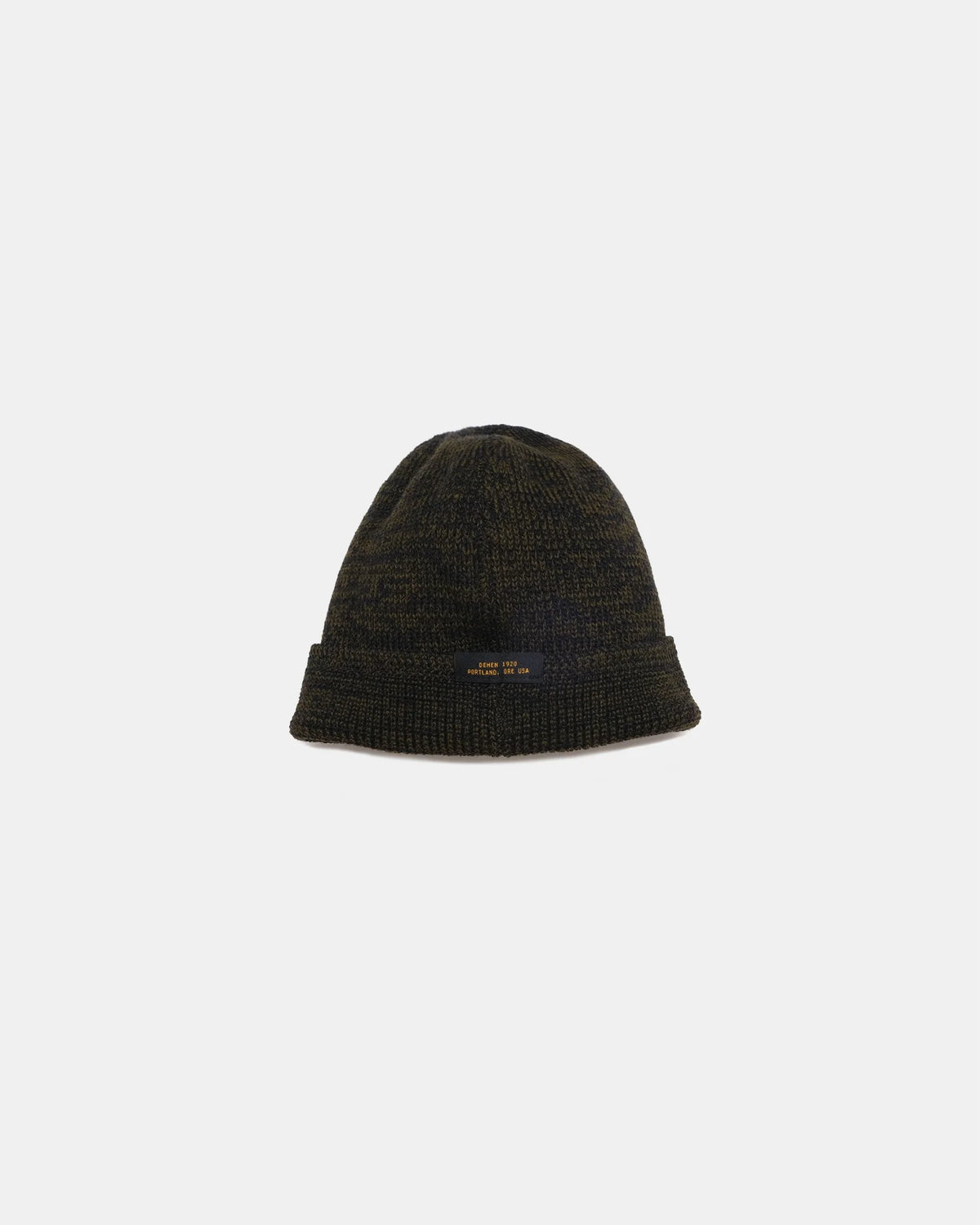 Wool Knit Watch Cap - Loden/Navy Mix