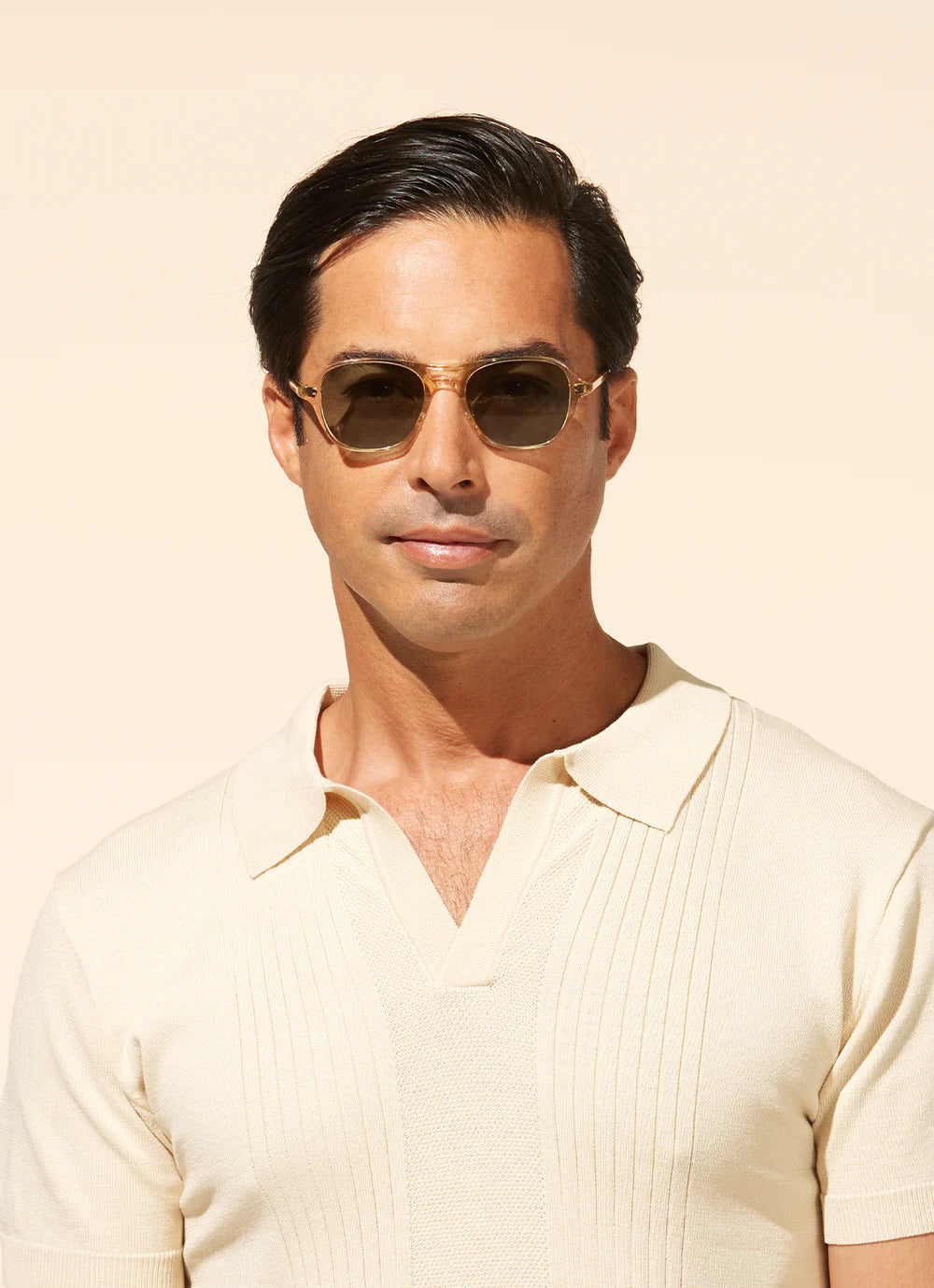 Garrett Leight Doc Sunglasses with semi-flat oak frames and dark tinted lenses, stylish accessory for sun protection and fashion.
