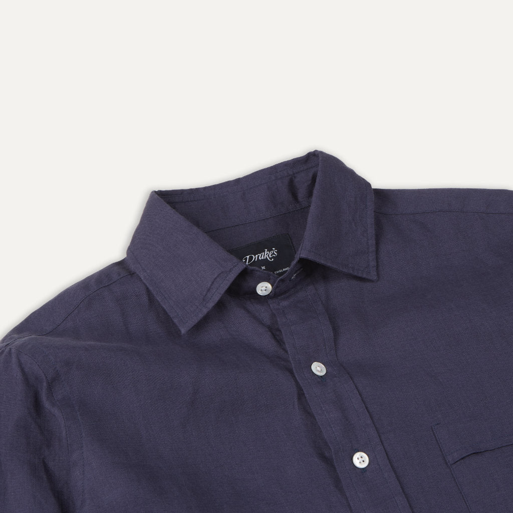 The Linen Summer Shirt; Navy