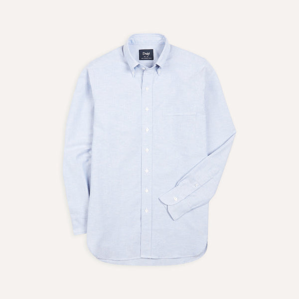 Drake's Button Down Oxford Shirt; Mid-Blue – Old House Provisions