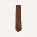 Solid Cashmere Tipped Tie; Light Brown