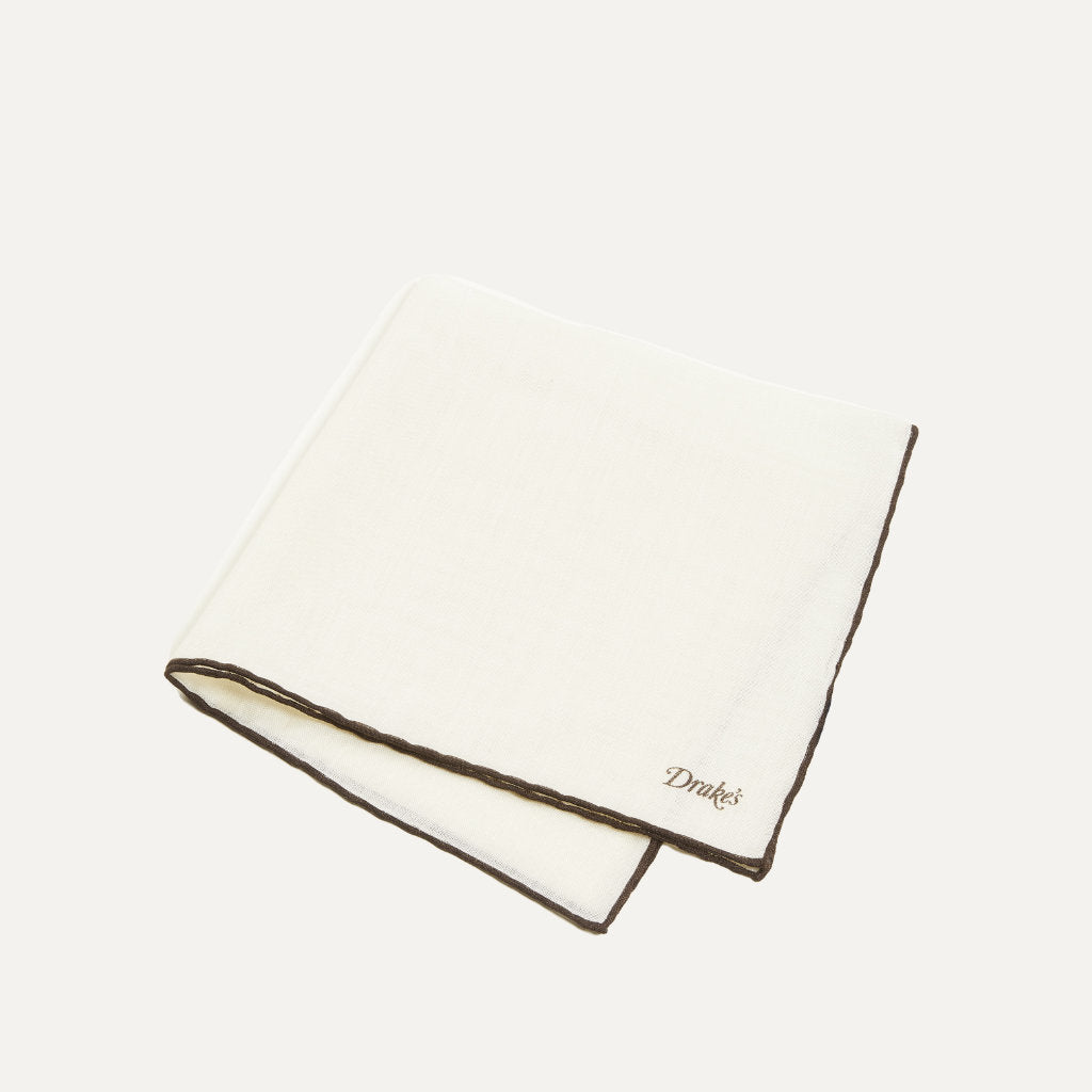 Contrast Shoe String Pocket Square