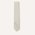 Large Knot Grenadine Handrolled Tie; Cream - Old House Provisions