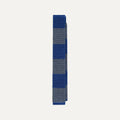 Block Stripe Silk Knitted Tie; Blue & Gray - Old House Provisions