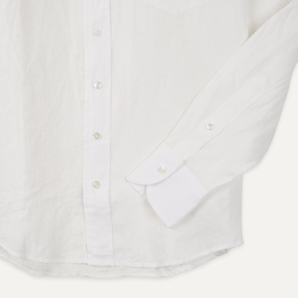 The Linen Summer Shirt; Ecru