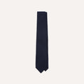 Solid Cashmere Tipped Tie; Navy