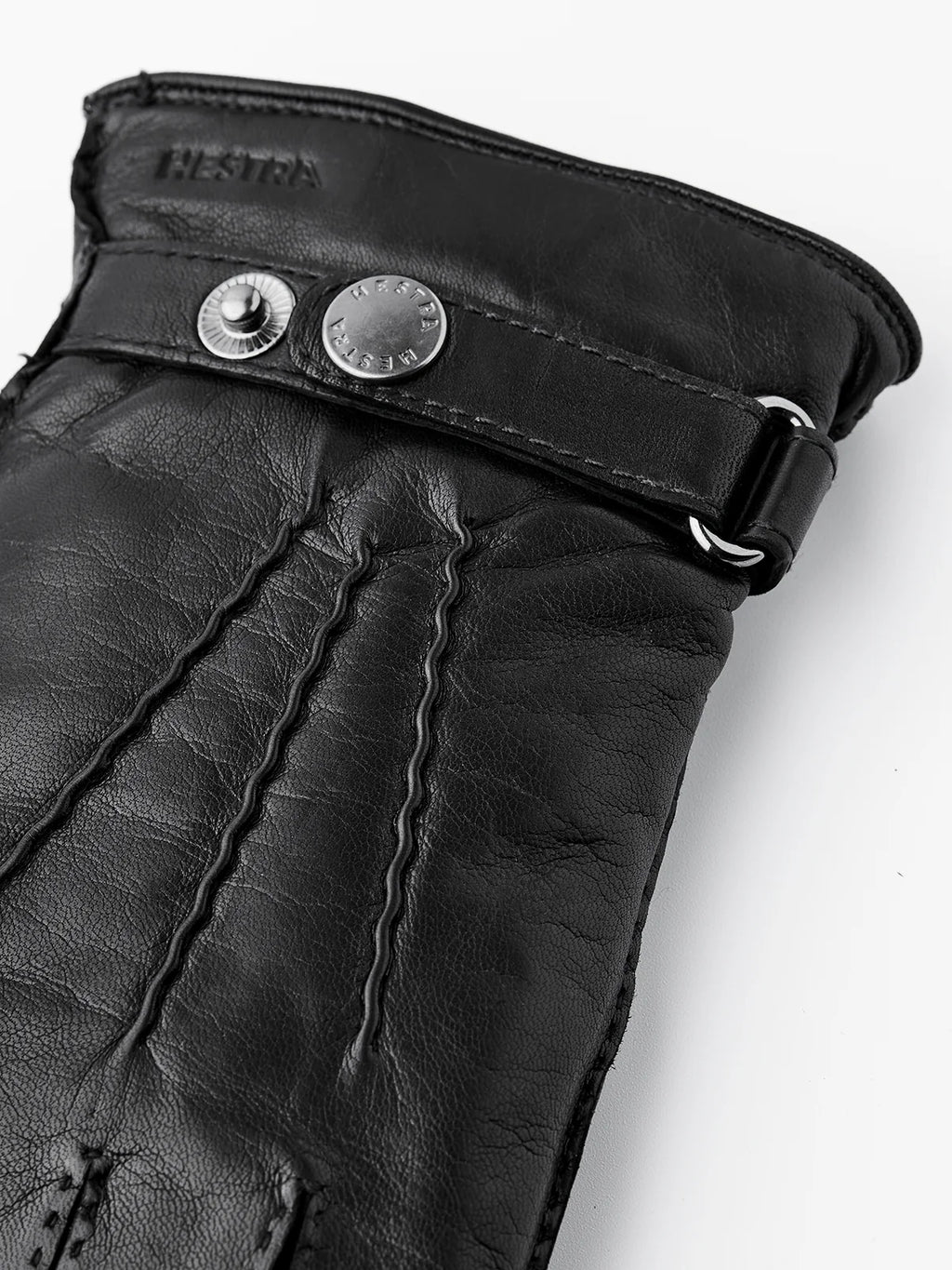 Jake Italian Lamb Nappa Lined Handsewn Gloves - Black