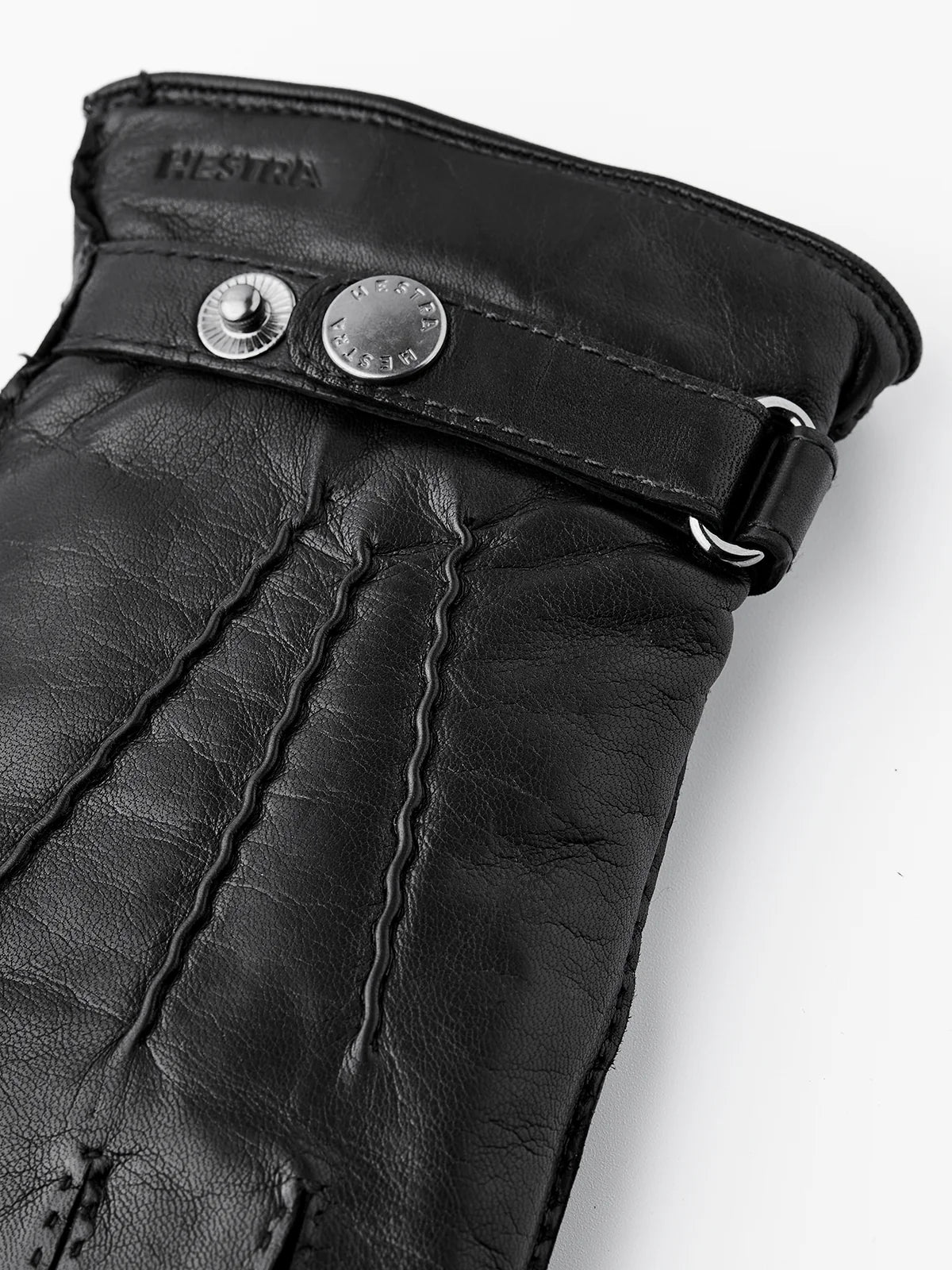 Jake Italian Lamb Nappa Lined Handsewn Gloves - Black