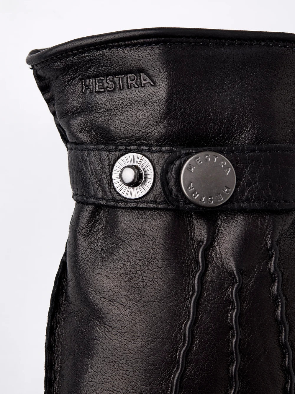 Jake Italian Lamb Nappa Lined Handsewn Gloves - Black