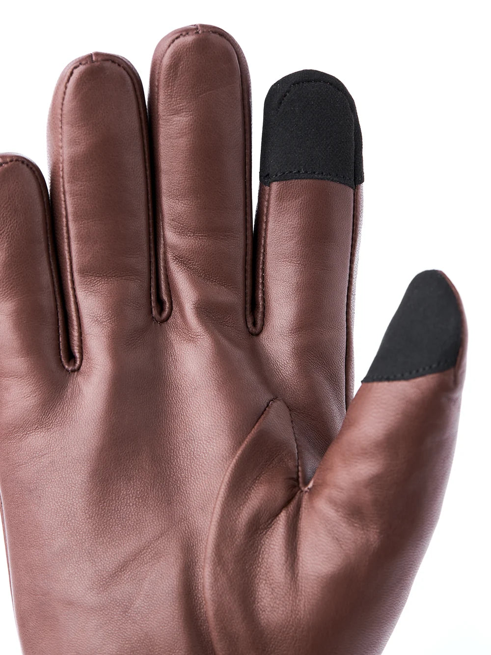 John Lamb Nappa Lined Touch Screen Gloves - Brown