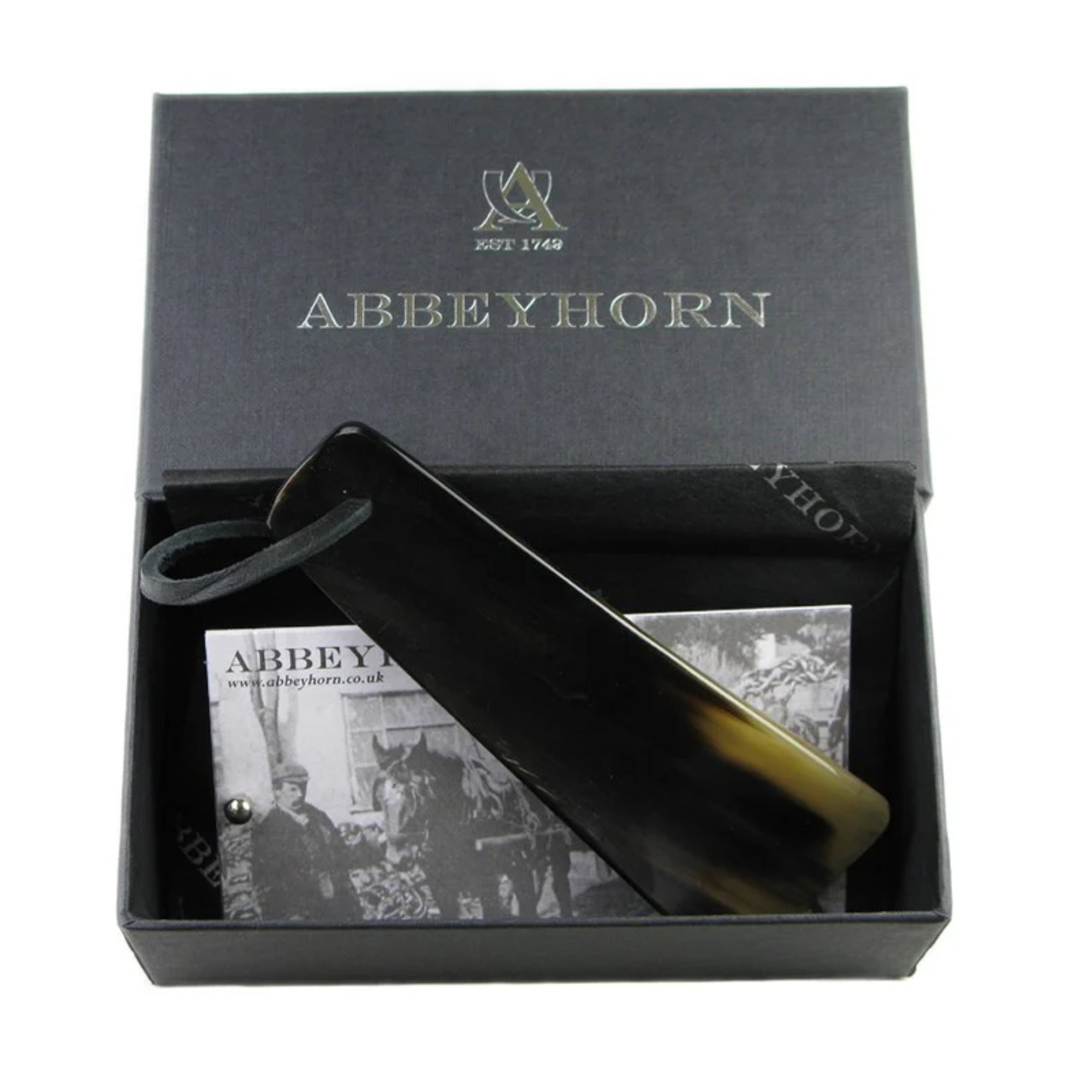 4" Travel Shoehorn with Leather Thong