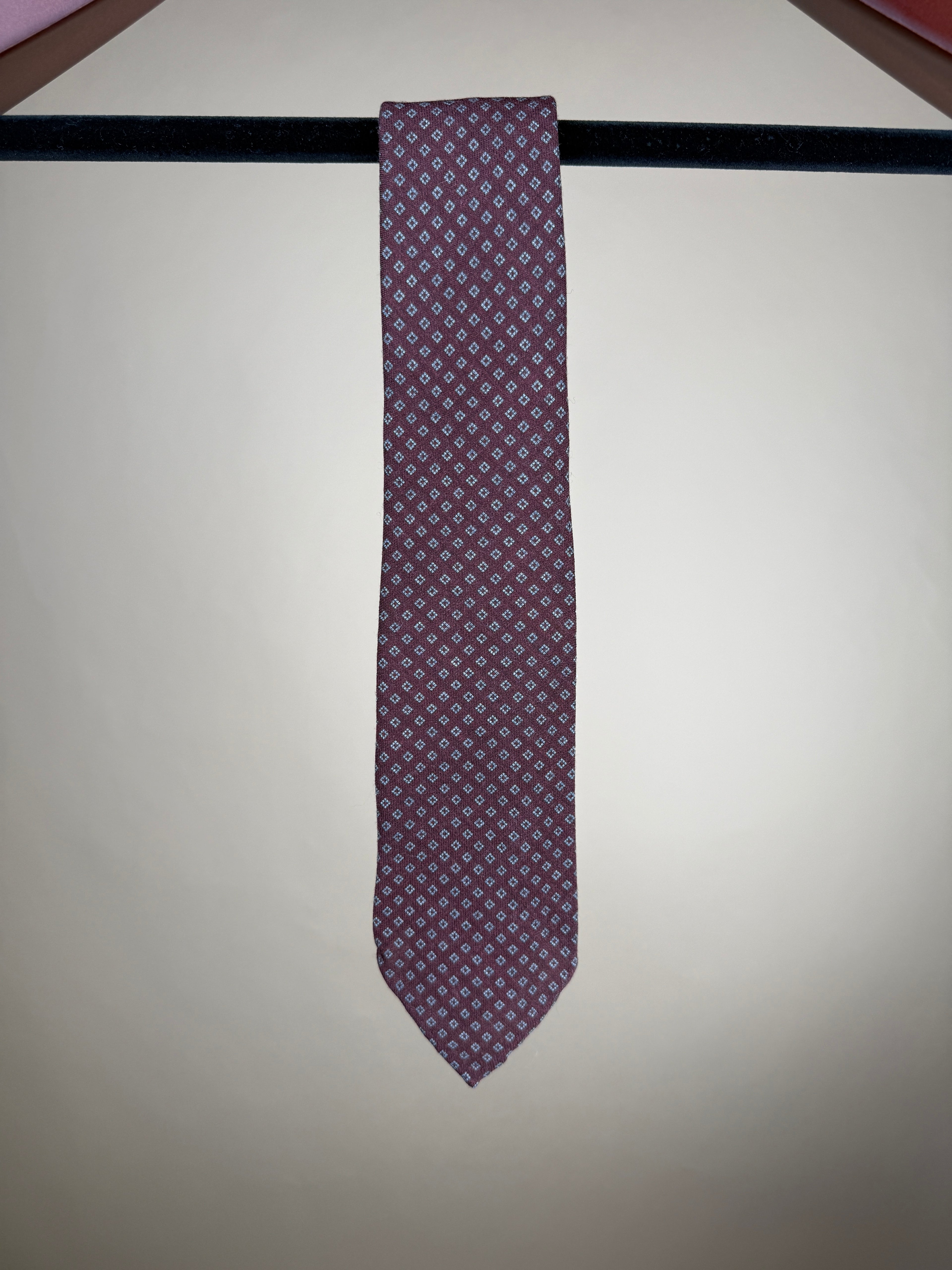 Micro Square Soft Untipped Tie - Maroon