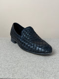 Mario Bemer Dolcevita woven loafer in Nero, stylish black footwear with woven leather details.