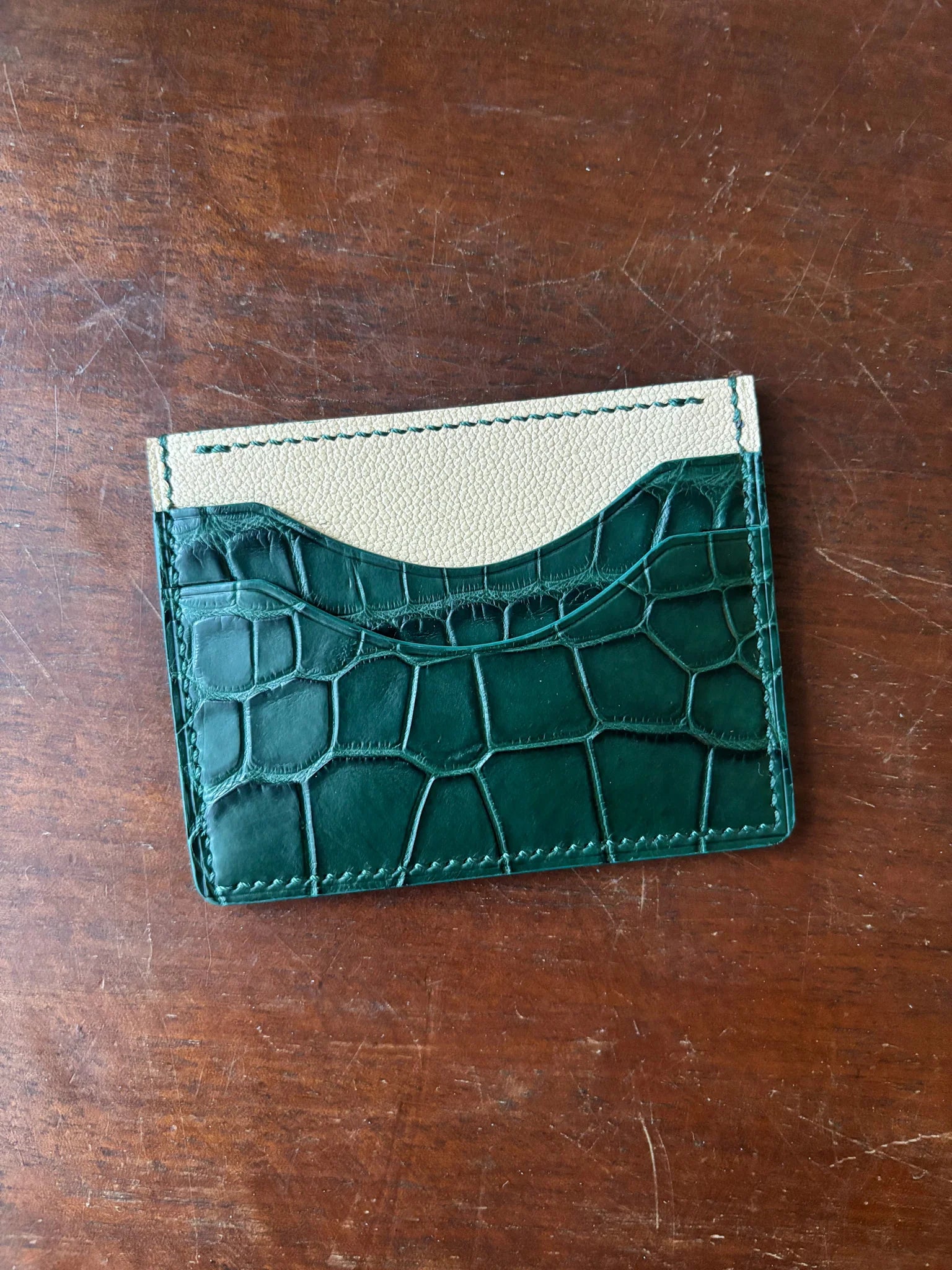 Cardholder - Green Alligator