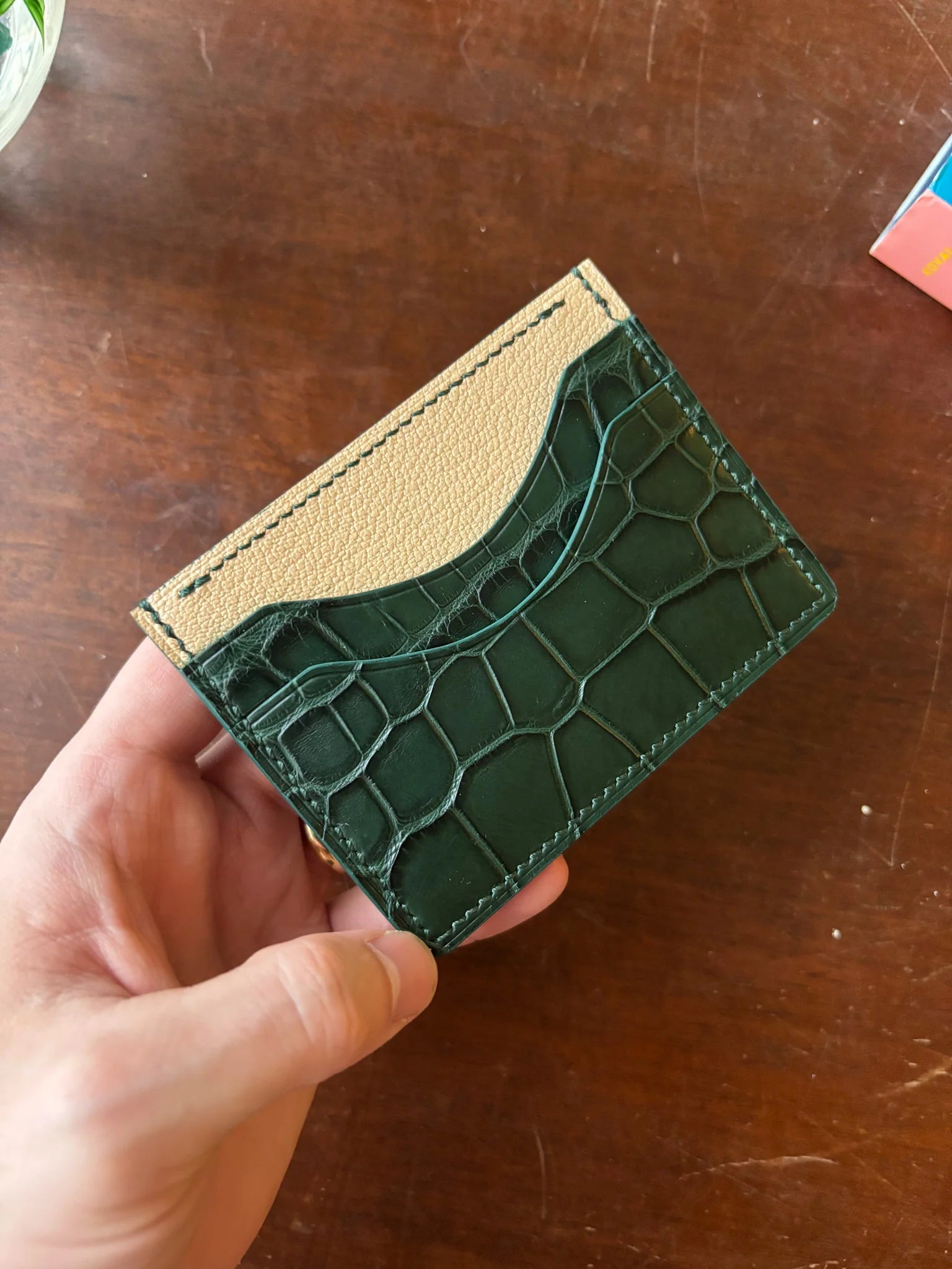 Cardholder - Green Alligator
