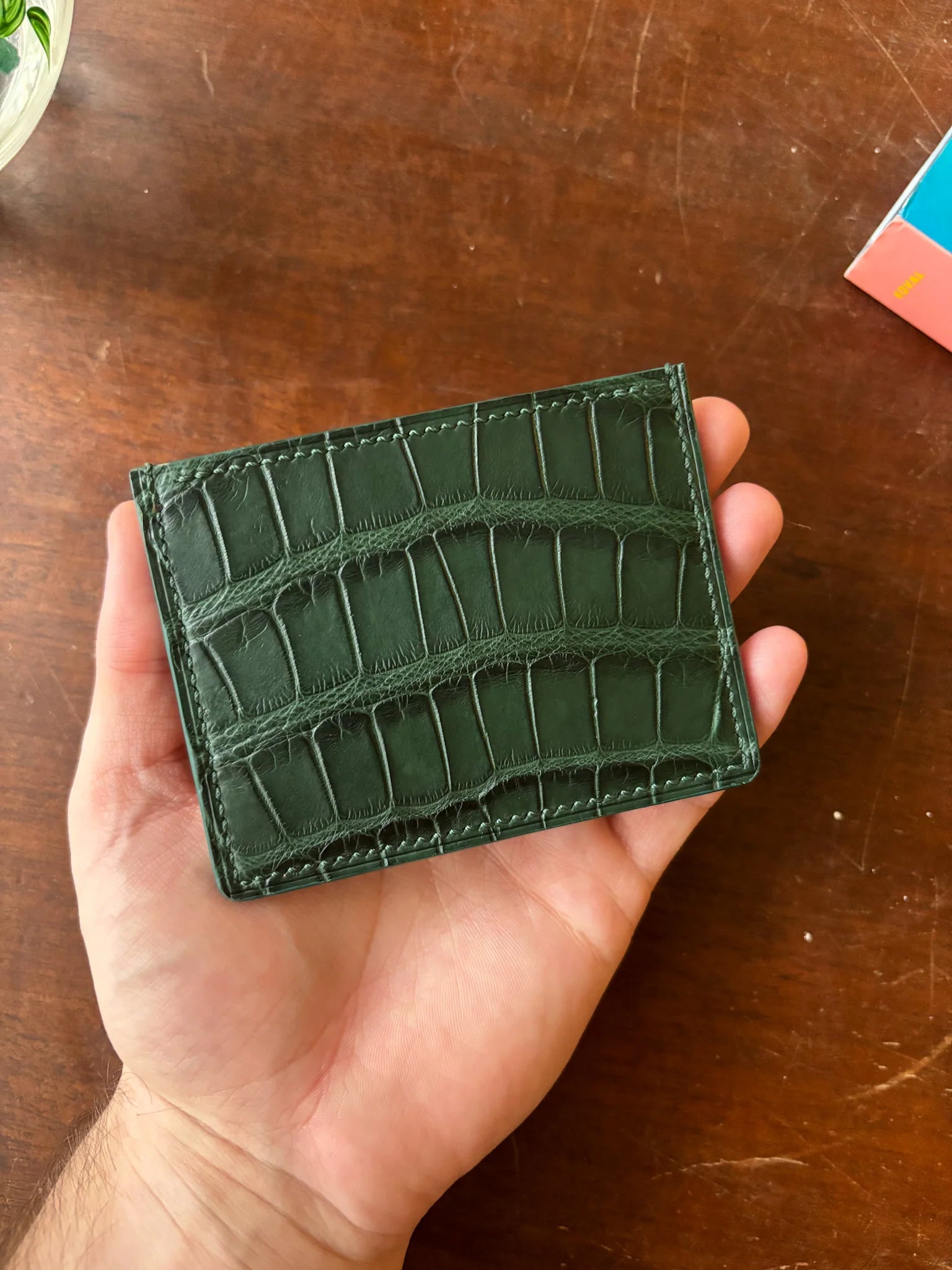 Cardholder - Green Alligator