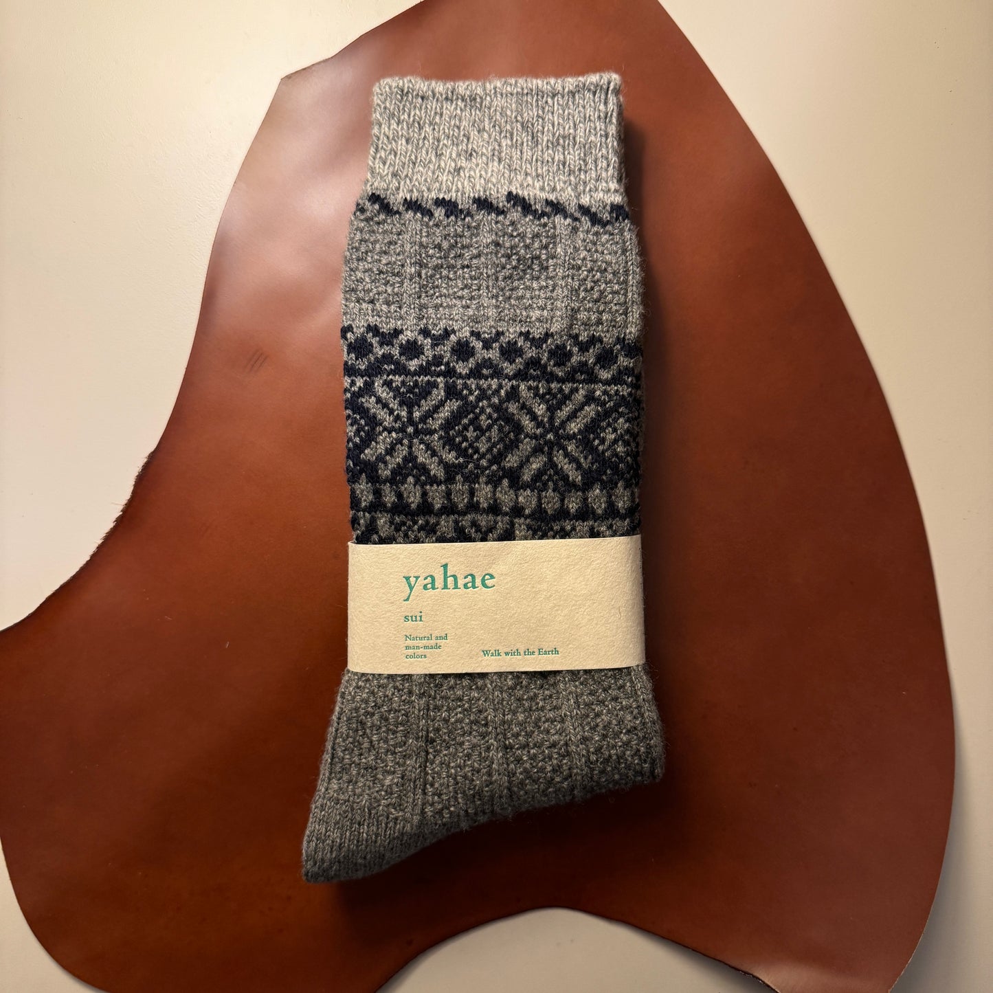 Wool Organic Cotton Snow Pattern Socks