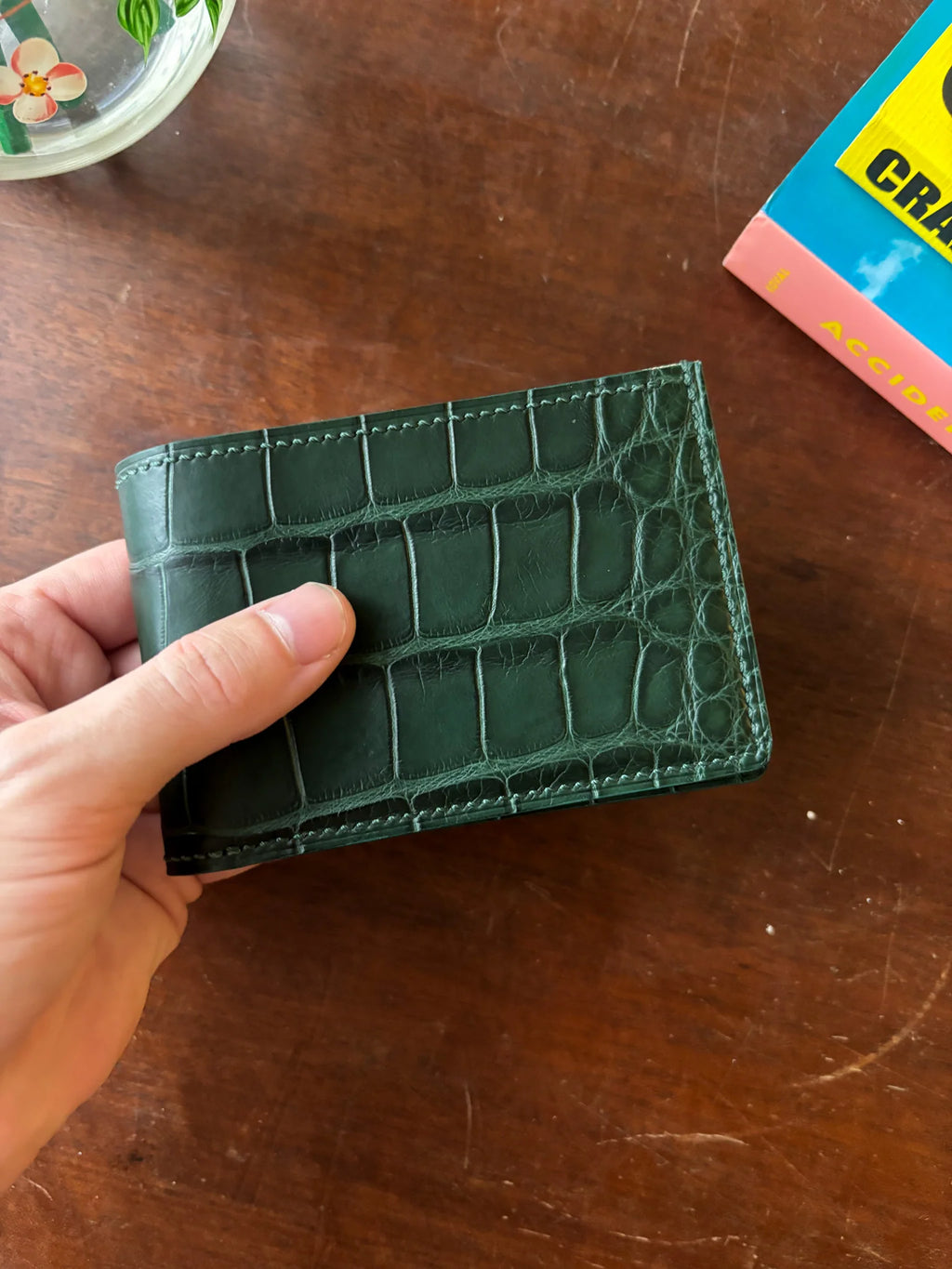 Billfold Wallet - Green Alligator