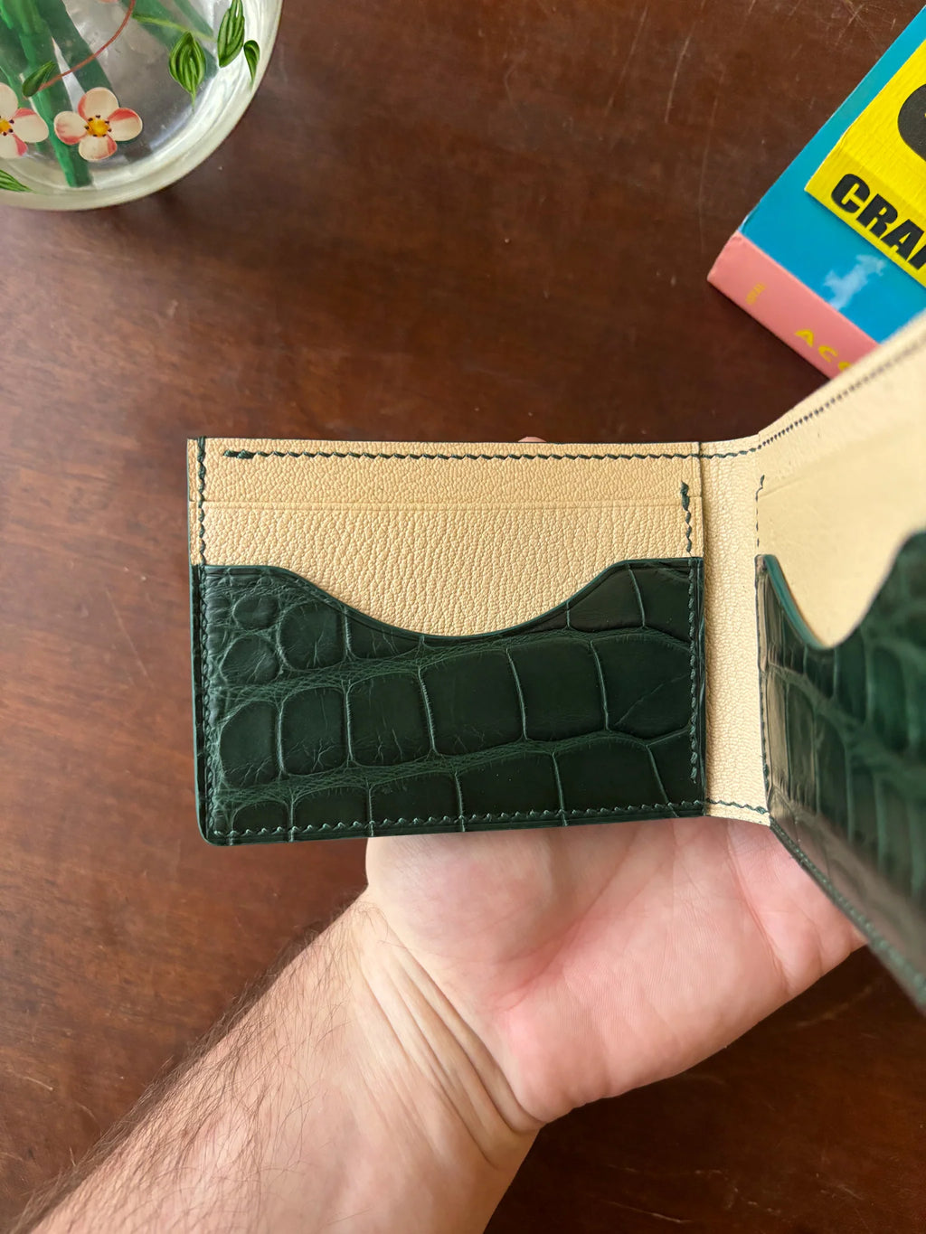 Billfold Wallet - Green Alligator