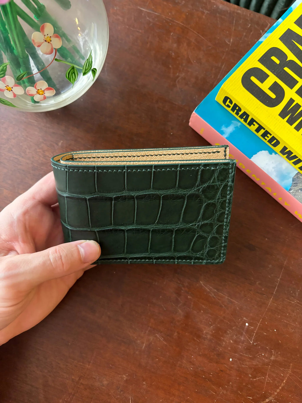 Billfold Wallet - Green Alligator