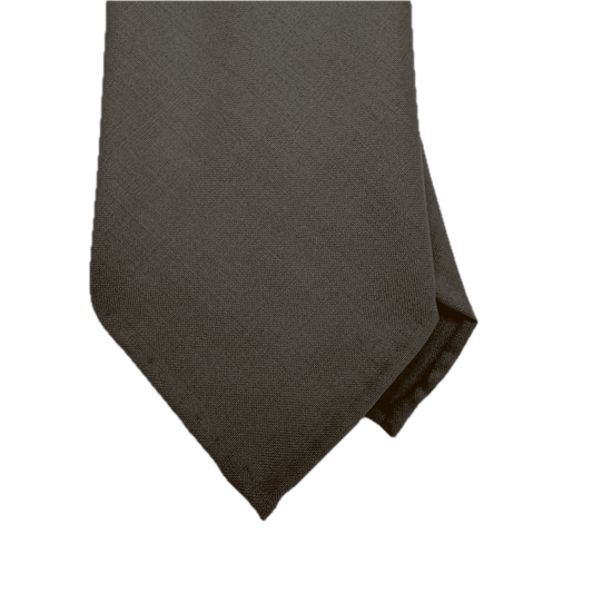 Wool Mohair Three-Fold Tie - Olive